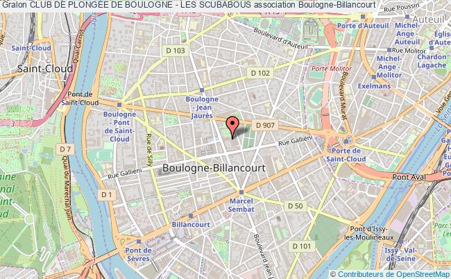 plan association Club De PlongÉe De Boulogne - Les Scubabous Boulogne-Billancourt