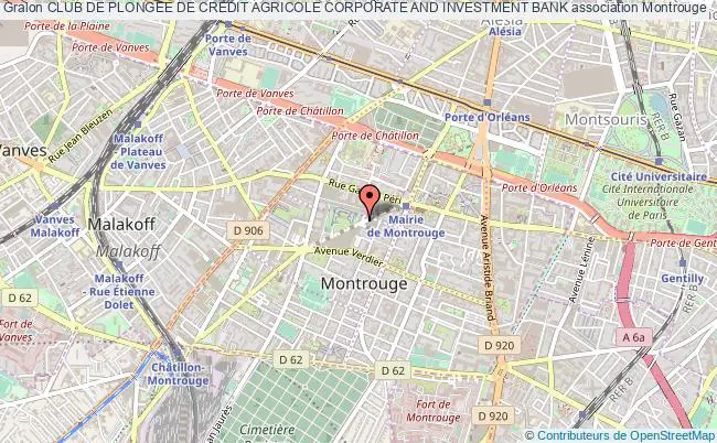 plan association Club De Plongee De Credit Agricole Corporate And Investment Bank Montrouge Cédex