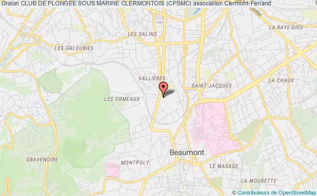 plan association Club De Plongee Sous Marine Clermontois (cpsmc) Clermont-Ferrand