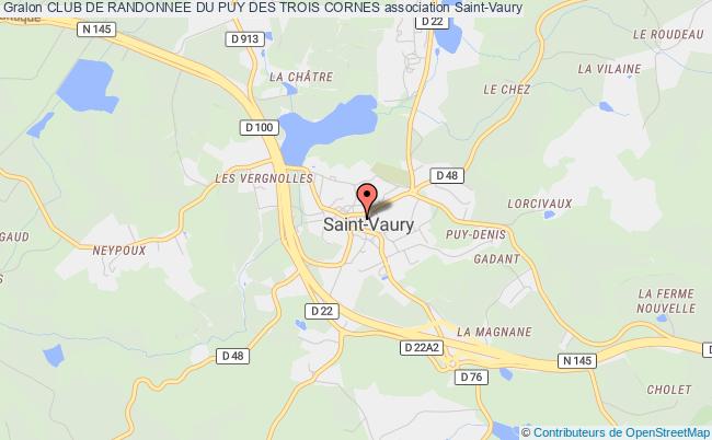 plan association Club De Randonnee Du Puy Des Trois Cornes Saint-Vaury