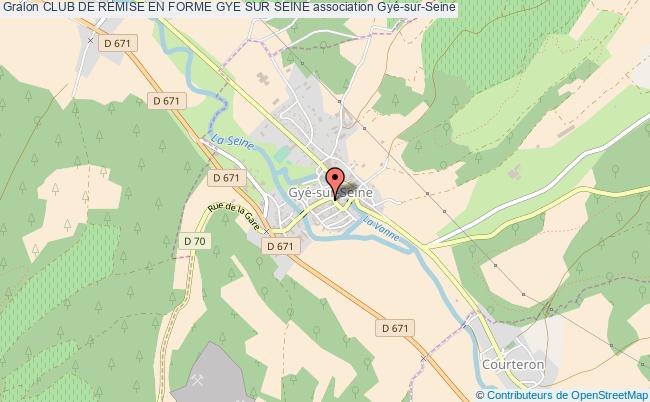 plan association Club De Remise En Forme Gye Sur Seine Gyé-sur-Seine