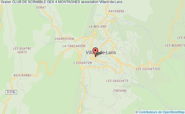 plan association Club De Scrabble Des 4 Montagnes Villard-de-Lans