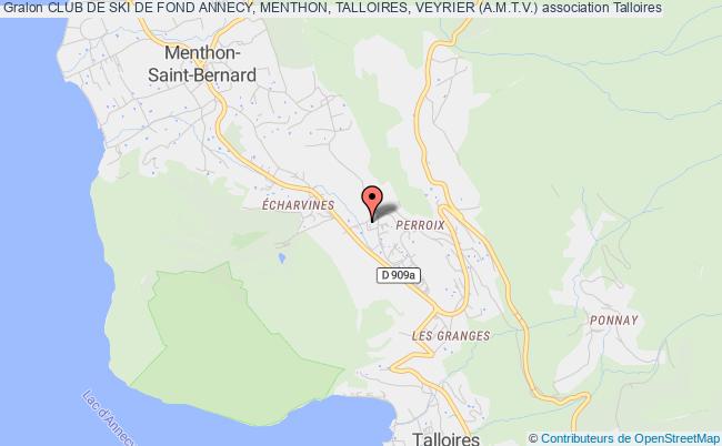 plan association Club De Ski De Fond Annecy, Menthon, Talloires, Veyrier (a.m.t.v.) Talloires-Montmin