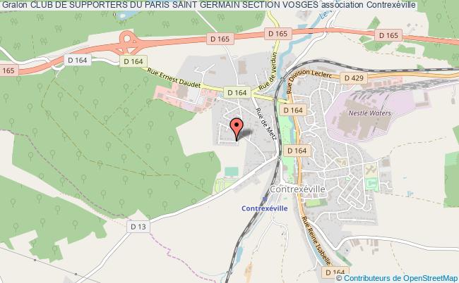 plan association Club De Supporters Du Paris Saint Germain Section Vosges Contrexéville