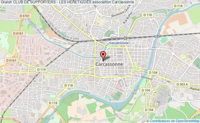 plan association Club De Supporters - Les Heretiques Carcassonne