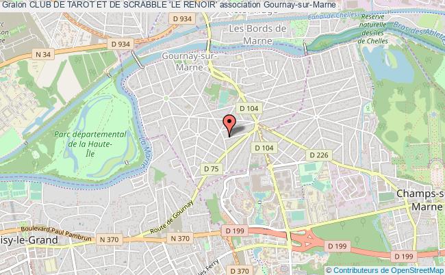 plan association Club De Tarot Et De Scrabble 'le Renoir' Gournay-sur-Marne