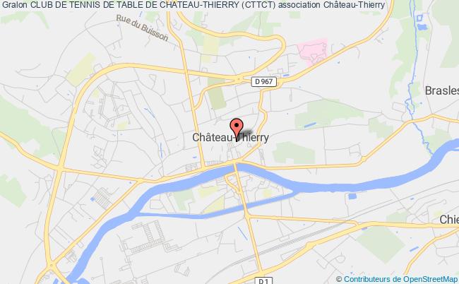 plan association Club De Tennis De Table De Chateau-thierry (cttct) Château-Thierry