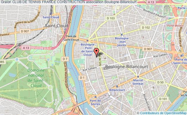 plan association Club De Tennis France Construction Boulogne-Billancourt
