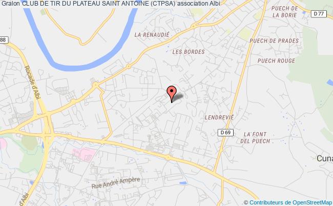 plan association Club De Tir Du Plateau Saint Antoine (ctpsa) Albi