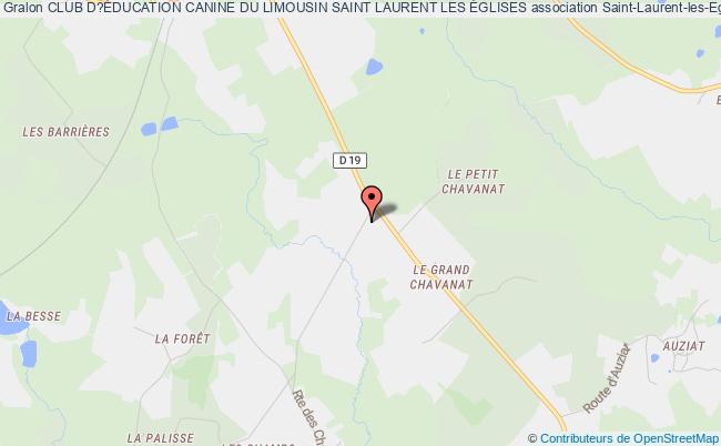 plan association Club D?Éducation Canine Du Limousin Saint Laurent Les Églises Saint-Laurent-les-Églises