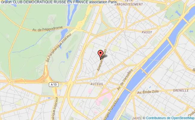 plan association Club Democratique Russe En France PARIS
