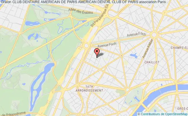 plan association Club Dentaire Americain De Paris American Dental Club Of Paris Paris