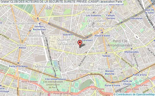 plan association Club Des Acteurs De La Securite Surete Privee (cassp) Paris