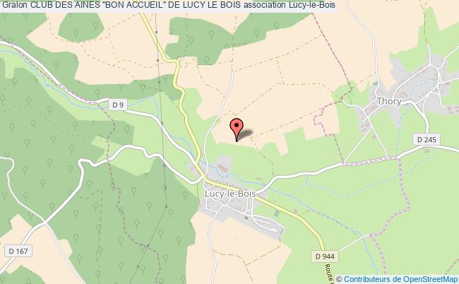 plan association Club Des Aines "bon Accueil" De Lucy Le Bois Lucy-le-Bois