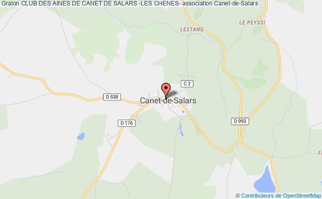 plan association Club Des Aines De Canet De Salars -les Chenes- Canet-de-Salars