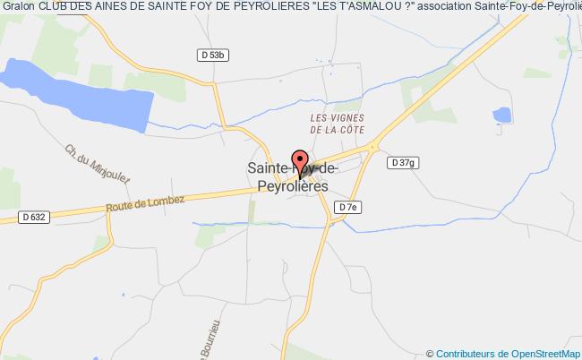 plan association Club Des Aines De Sainte Foy De Peyrolieres "les T'asmalou ?" Sainte-Foy-de-Peyrolières