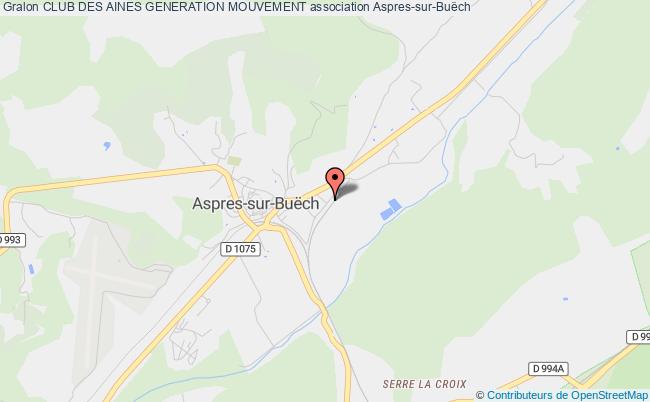 plan association Club Des Aines Generation Mouvement Aspres-sur-Buëch