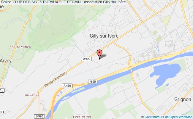 plan association Club Des Aines Ruraux '' Le Regain '' Gilly-sur-Isère