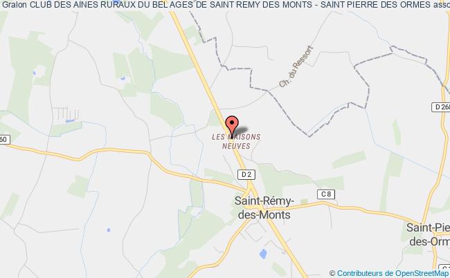 plan association Club Des Aines Ruraux Du Bel Ages De Saint Remy Des Monts - Saint Pierre Des Ormes Saint-Rémy-des-Monts