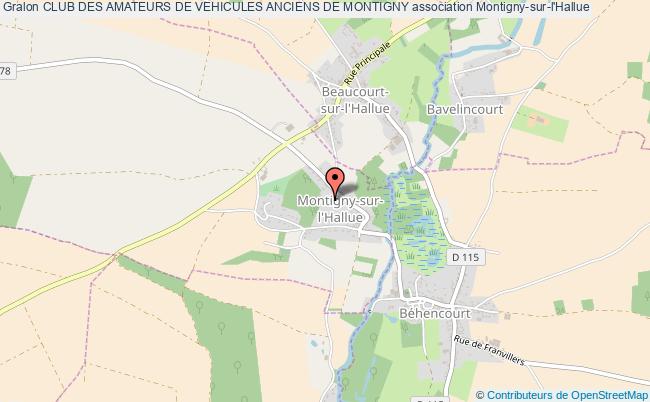 plan association Club Des Amateurs De Vehicules Anciens De Montigny Montigny-sur-l'Hallue