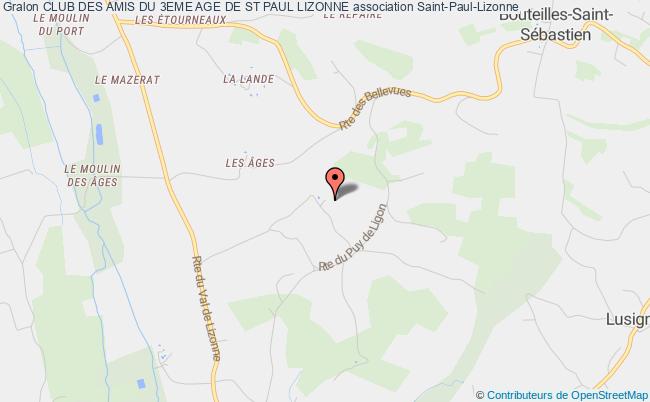 plan association Club Des Amis Du 3eme Age De St Paul Lizonne Saint-Paul-Lizonne