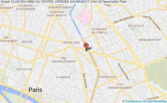 plan association Club Des Amis Du Centre Jacques Sauvageot (cacjs) Paris