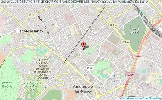 plan association Club Des Anciens Le Charmois-vandoeuvre-les-nancy Vandoeuvre-lès-Nancy