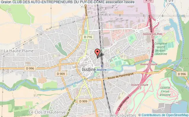 plan association Club Des Auto-entrepreneurs Du Puy-de-dome Issoire