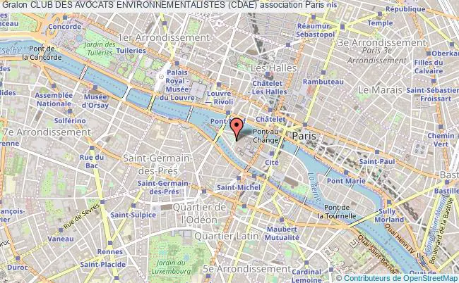 plan association Club Des Avocats Environnementalistes (cdae) Paris 1er