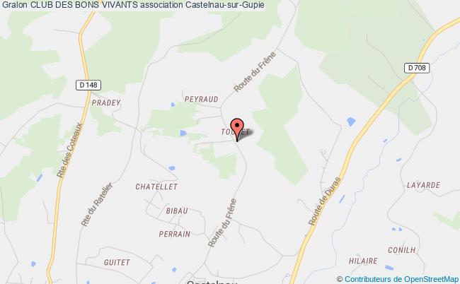 plan association Club Des Bons Vivants Castelnau-sur-Gupie