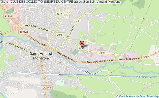 plan association Club Des Collectionneurs Du Centre Saint-Amand-Montrond