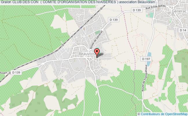 plan association Club Des Con  ( Comite D'organisation Des Niaiseries ) Beauvoisin