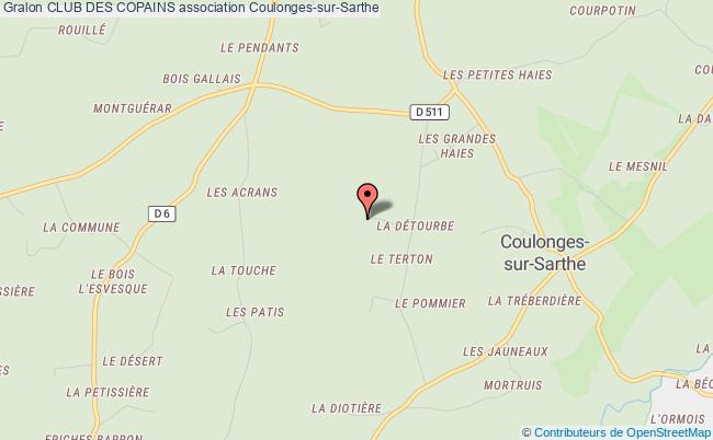 plan association Club Des Copains Coulonges-sur-Sarthe