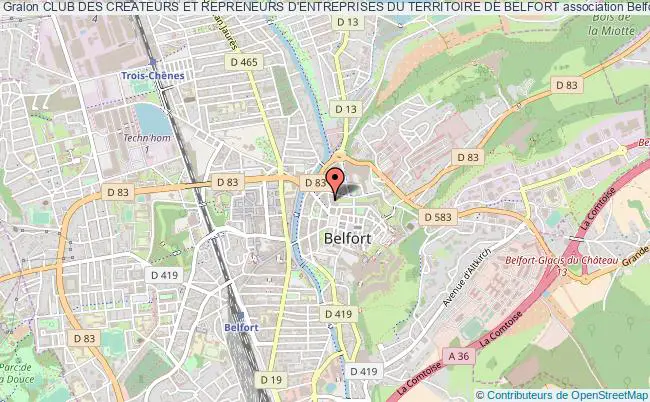 plan association Club Des Createurs Et Repreneurs D'entreprises Du Territoire De Belfort Belfort