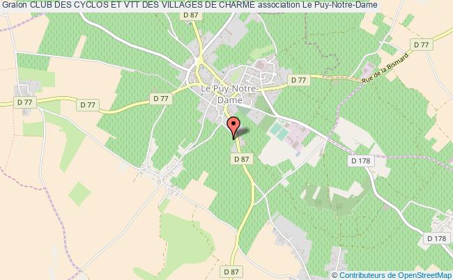 plan association Club Des Cyclos Et Vtt Des Villages De Charme Le    Puy-Notre-Dame