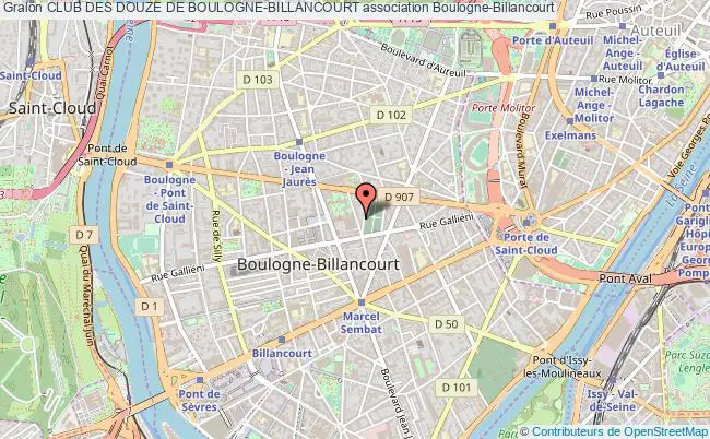 plan association Club Des Douze De Boulogne-billancourt Boulogne-Billancourt