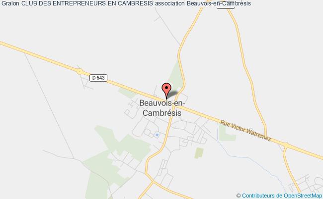 plan association Club Des Entrepreneurs En Cambresis Beauvois-en-Cambrésis