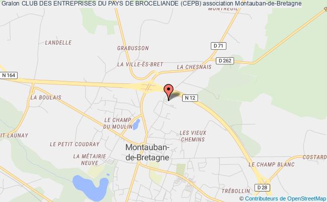plan association Club Des Entreprises Du Pays De Broceliande (cepb) Montauban-de-Bretagne