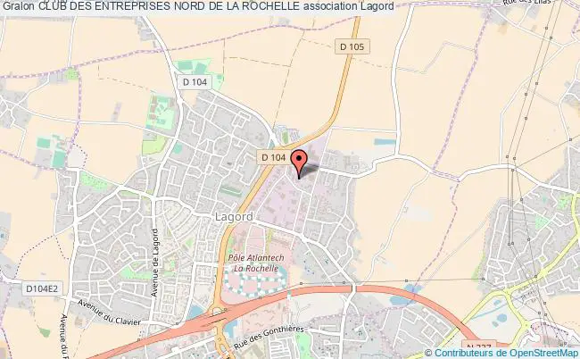 plan association Club Des Entreprises Nord De La Rochelle Lagord