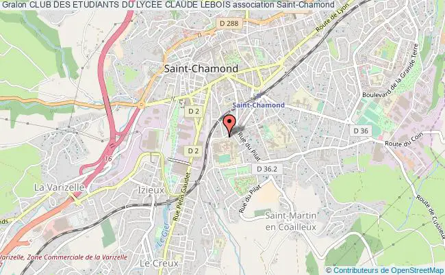 plan association Club Des Etudiants Du Lycee Claude Lebois Saint-Chamond