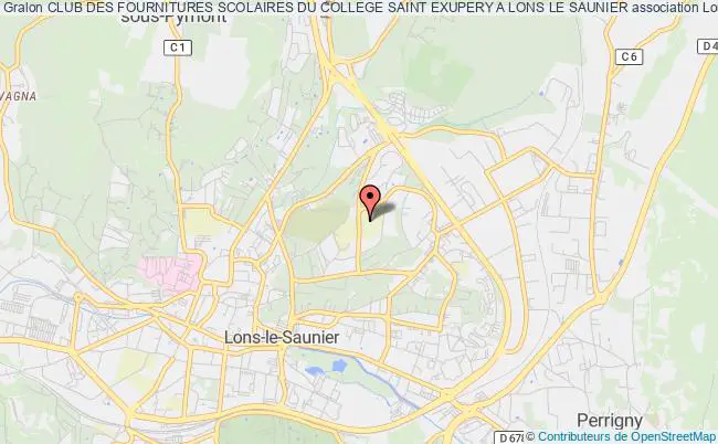 plan association Club Des Fournitures Scolaires Du College Saint Exupery A Lons Le Saunier Lons-le-Saunier