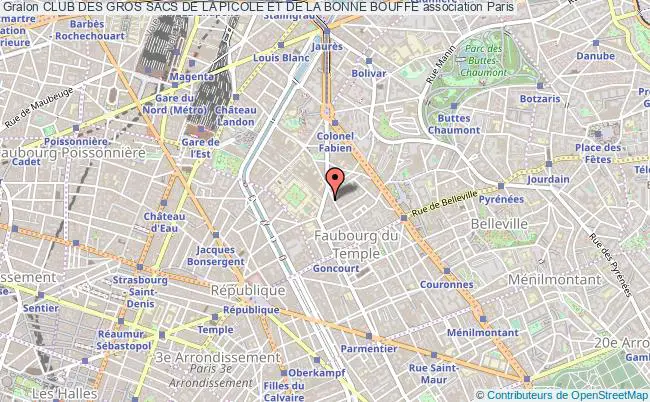 plan association Club Des Gros Sacs De La Picole Et De La Bonne Bouffe Paris