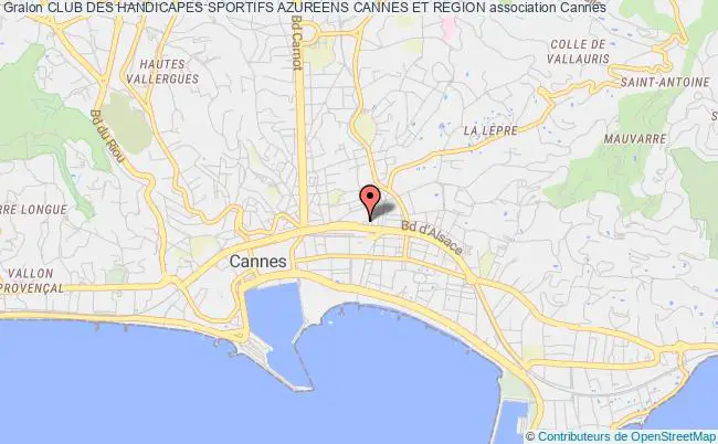 plan association Club Des Handicapes Sportifs Azureens Cannes Et Region Cannes