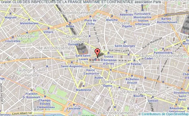plan association Club Des Inspecteurs De La France Maritime Et Continentale Paris 9e
