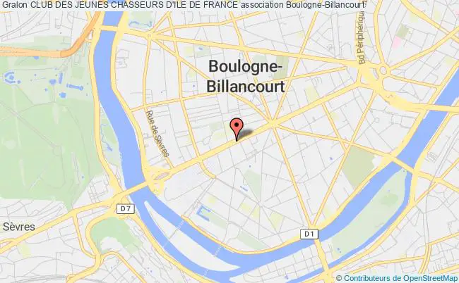 plan association Club Des Jeunes Chasseurs D'ile De France Boulogne-Billancourt