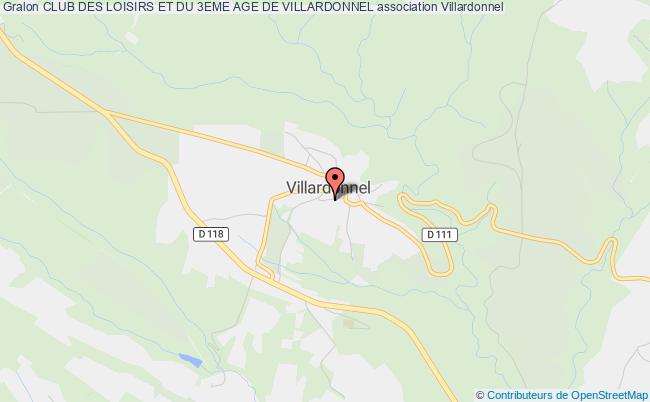 plan association Club Des Loisirs Et Du 3eme Age De Villardonnel Villardonnel
