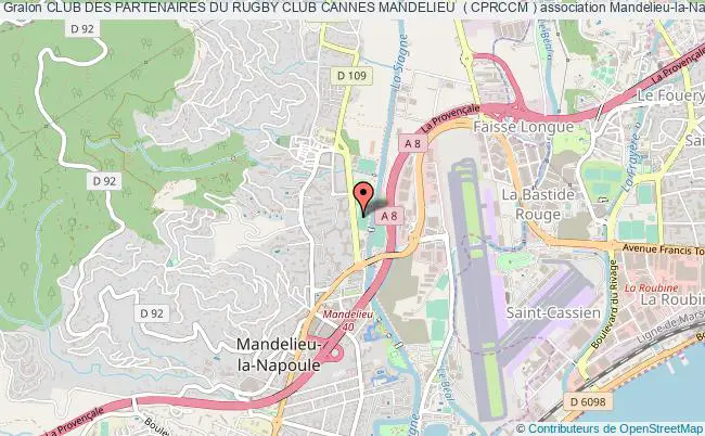plan association Club Des Partenaires Du Rugby Club Cannes Mandelieu  ( Cprccm ) Mandelieu-la-Napoule