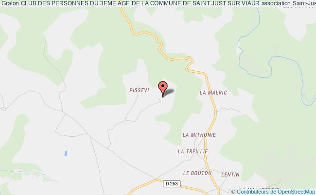 plan association Club Des Personnes Du 3eme Age De La Commune De Saint Just Sur Viaur Saint-Just-sur-Viaur