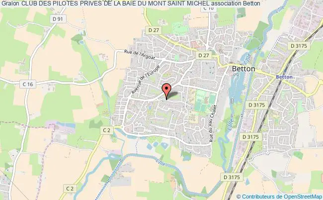 plan association Club Des Pilotes Prives De La Baie Du Mont Saint Michel Betton