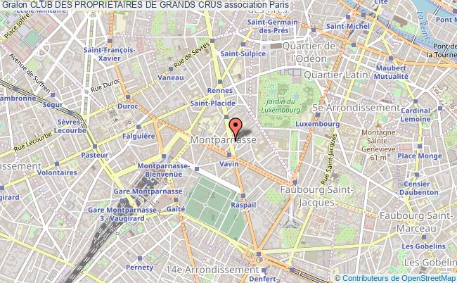 plan association Club Des Proprietaires De Grands Crus Paris 6e